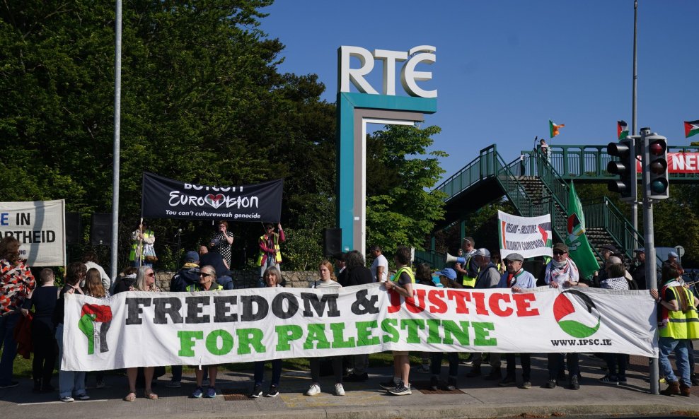 Prošlogodišnji prosvjed pred sjedištem RTÉ u Dublinu