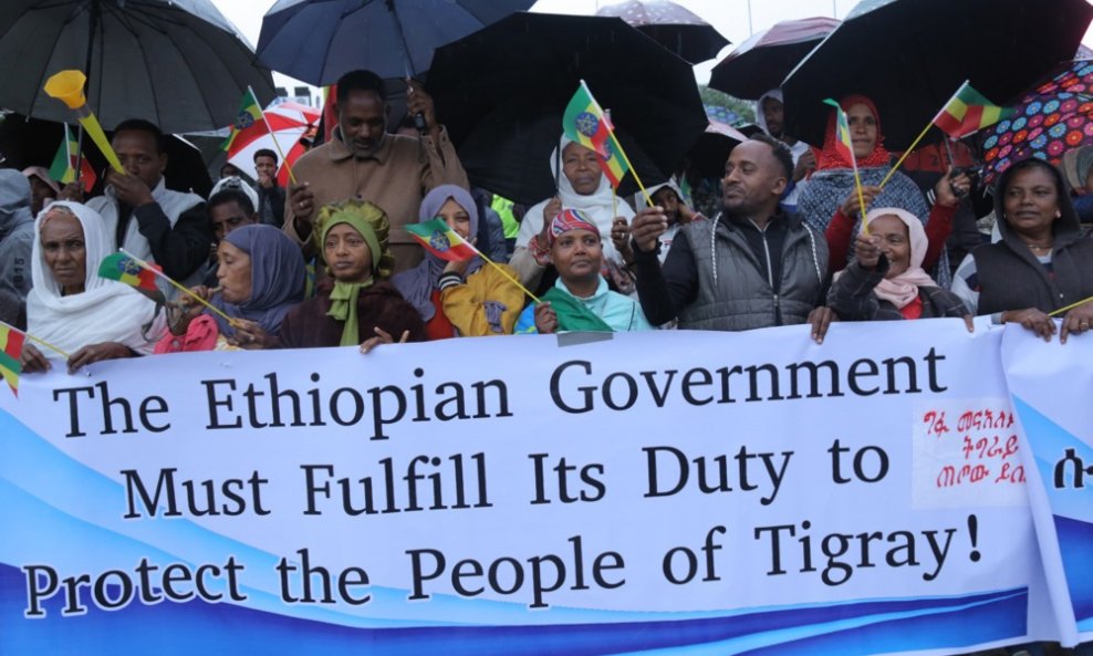 Etiopija - prosvjed za regiju Tigray