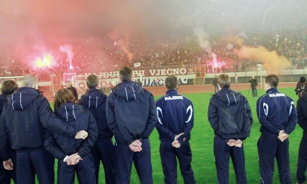 Nogometaši Hajduka i Torcida