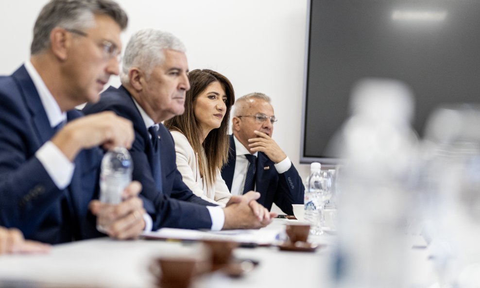 Andrej Plenković, Dragan Čović i Darijana Filipović