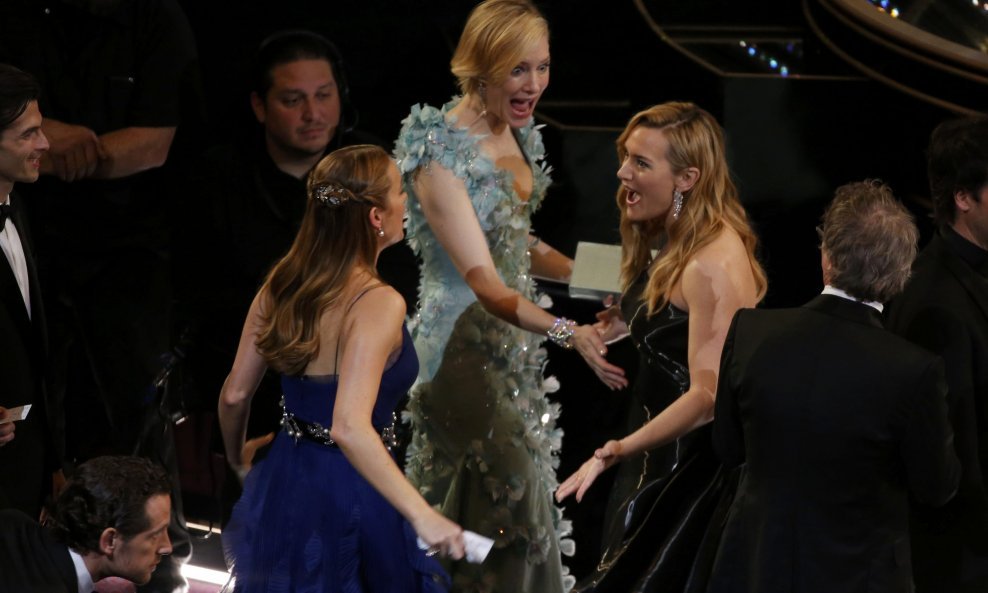 Kate Winslet u društvu Cate Blanchett i Brie Larson na dodjeli Oscara 