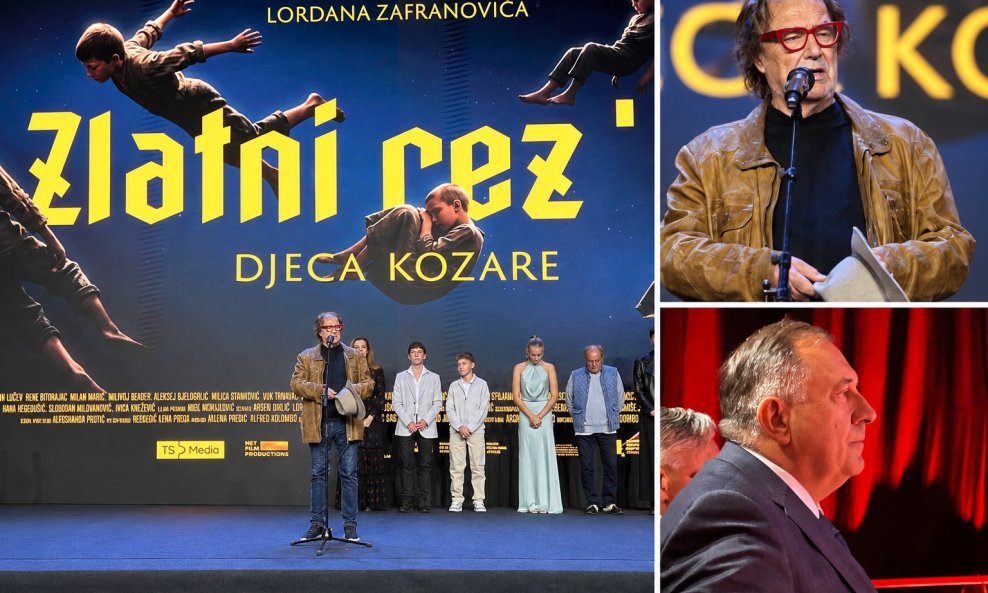 Lordan Zafranović s dijelom ekipe filma na banjolučkoj premijeri kojoj je nazočila i siva eminencija Republike Srpske