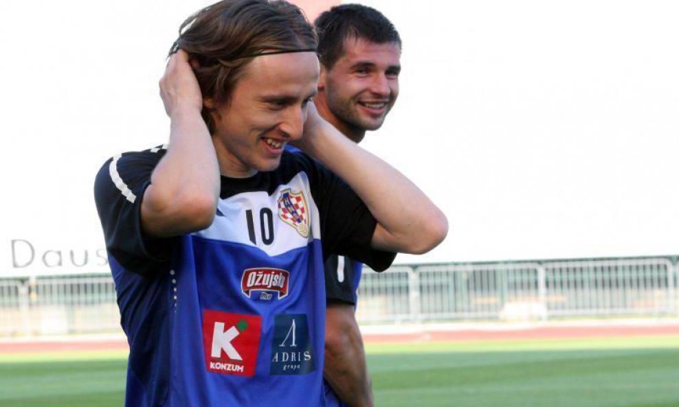 Luka Modrić na treningu na Poljudu