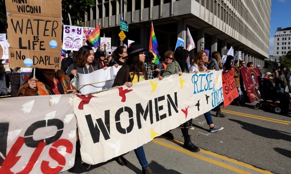 Protest za ženska prava u Los Angelesu