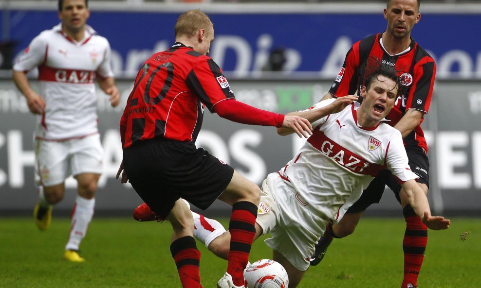 Eintracht - Stuttgart, Benjamin Köhler, Sebastian Rode i Christian Traesch