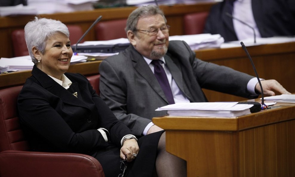 Jadranka Kosor i Vladimir Šeks