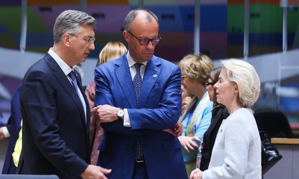Andrej Plenković, Friedrich Merz i Ursula von der Leyen