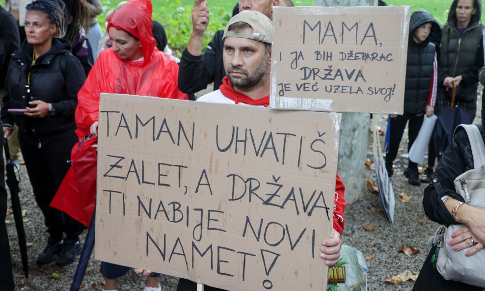 Raniji prosvjed Udruge Glas poduzetnika