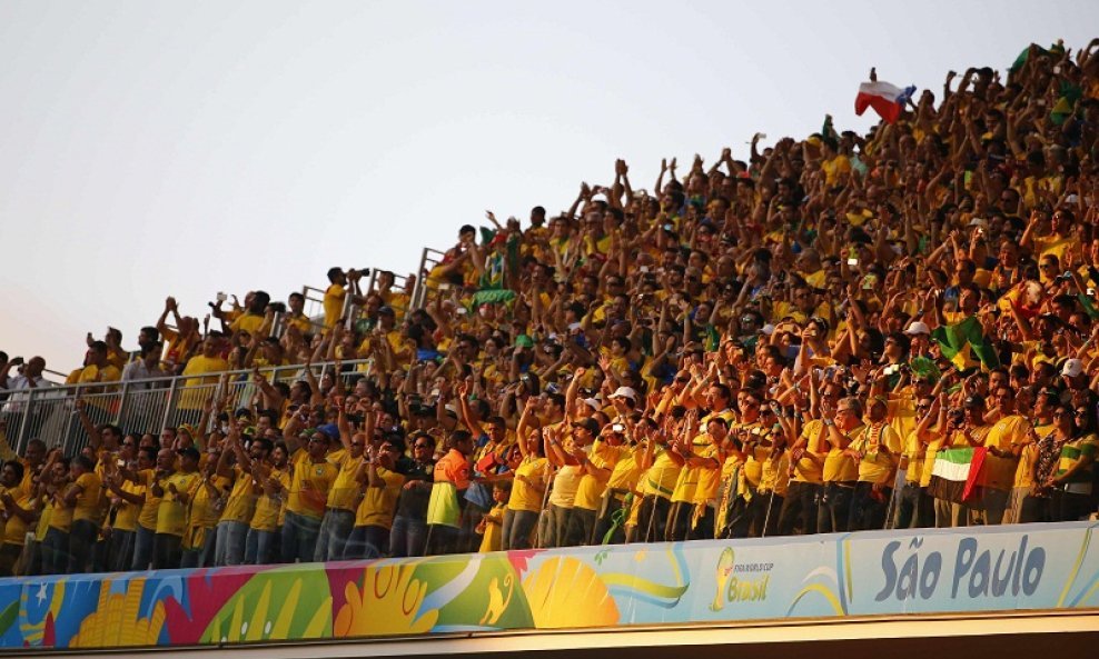Brazilski navijači Sao Paulo Corinthians Arena