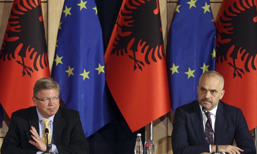 Albanija EU Štefan Fuele i Edi Rama