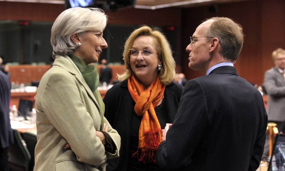 Christine Lagarde, Maria Fekter i Luc Frieden