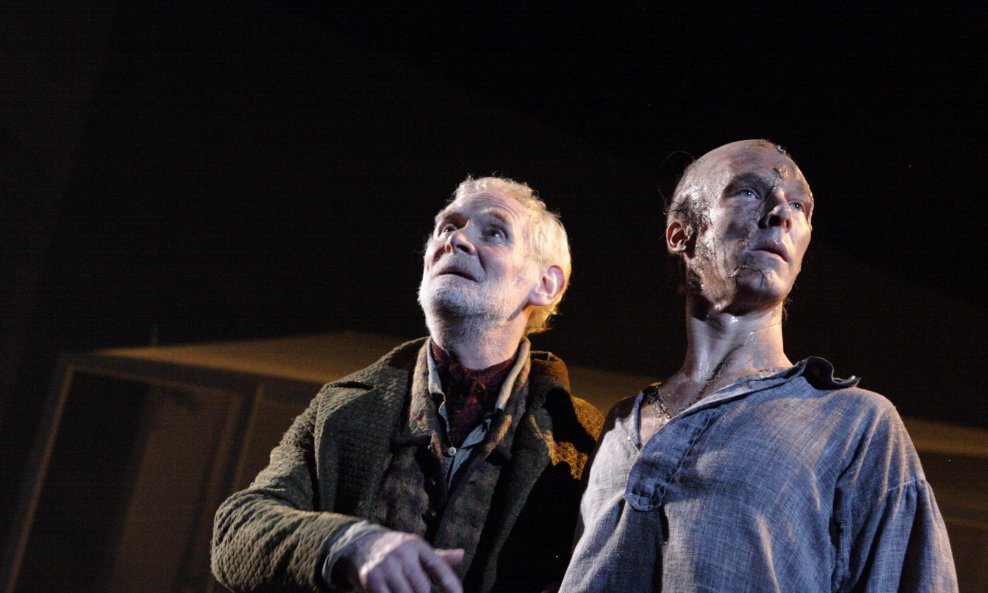 18 De Lacey (Karl Johnson) and The Creature (Benedict Cumberbatch). Photo by Catherine Ashmore