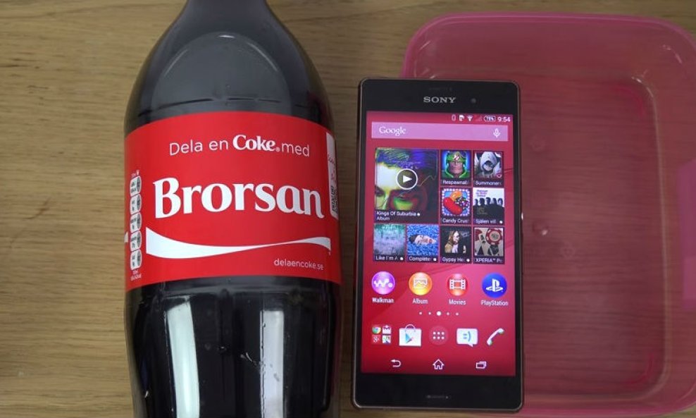 sony xperia z3 coca cola test