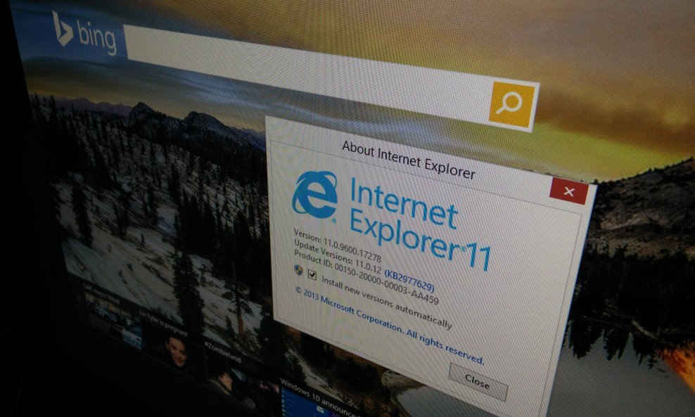 Internet Explorer 11 Bing