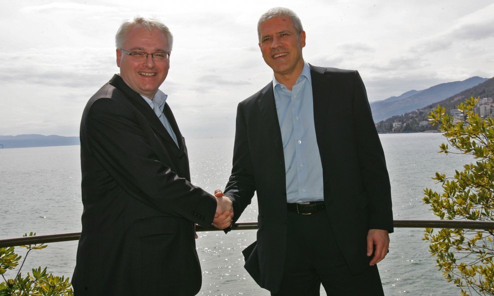 Ivo Josipović i Boris Tadić u opatijskoj idili