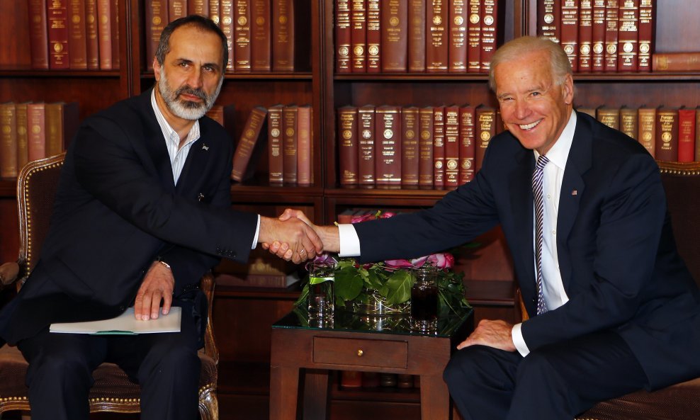 Ahmed Moaz al-Khatib i Joe Biden