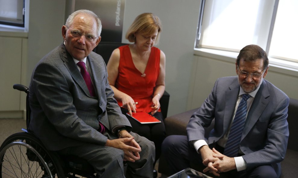 Wolfgang Schauble i Mariano Rajoy