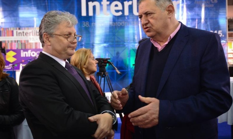 Berislav Šipuš i Ante Žužul na otvorenju Interlibera