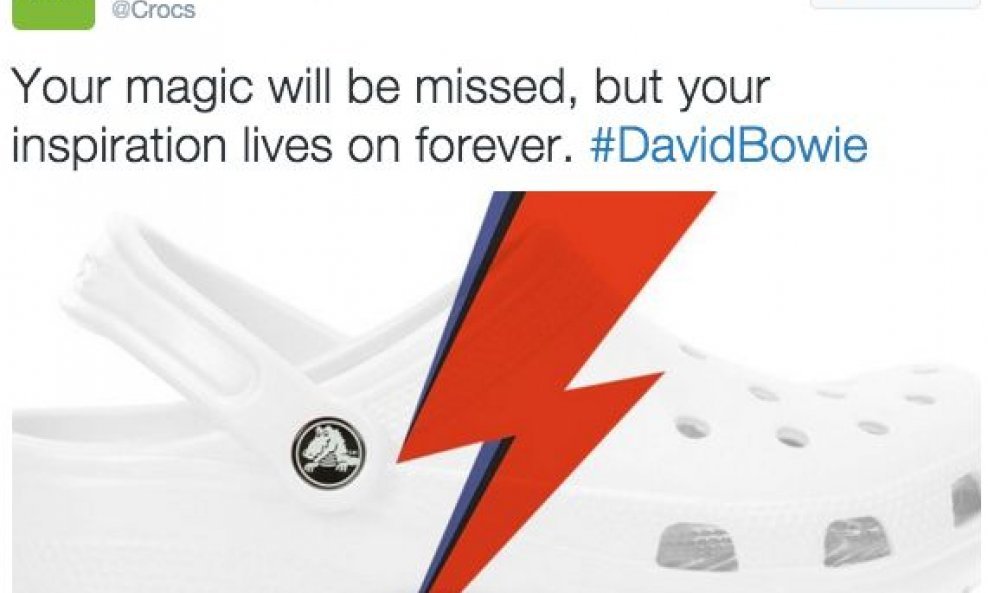 Crocs je posvetio status Davidu Bowieju