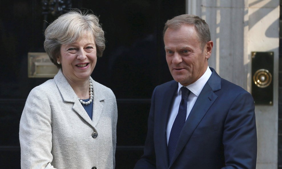 Theresa May i Donald Tusk