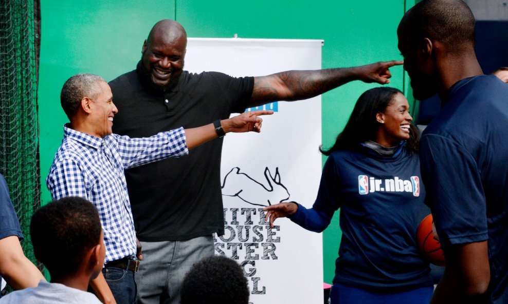 Barack Obama i Shaquille O'Neal