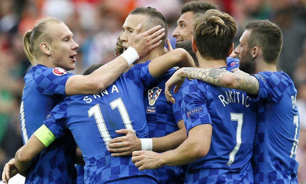 hrvatska nogometna reprezentacija slavlje protiv Čeha