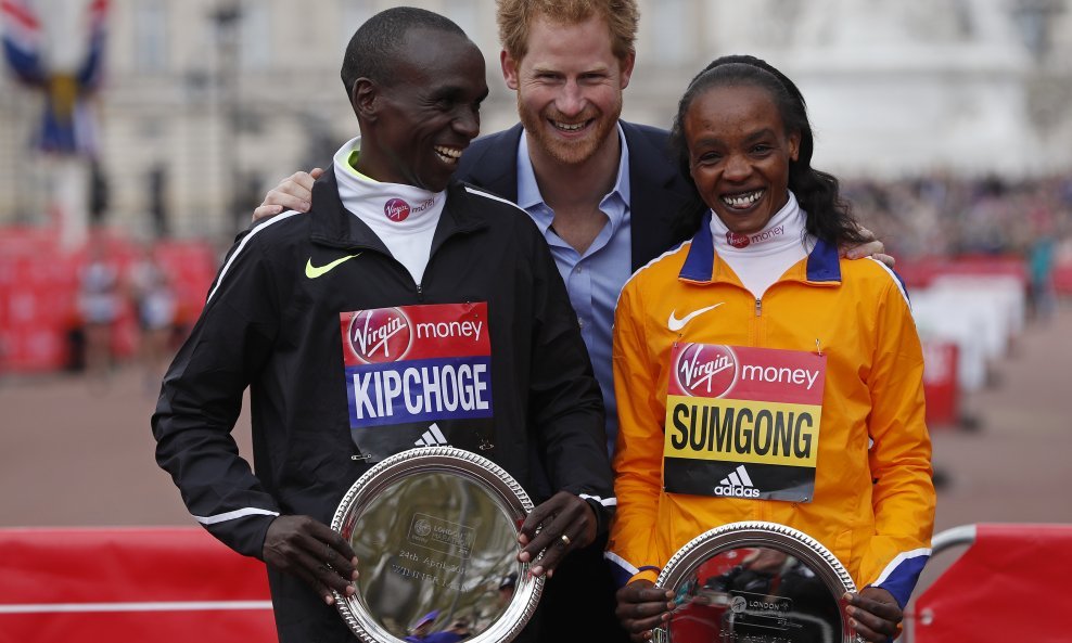 Eliud Kipchoge, princ Harry i Jemima Sumgong