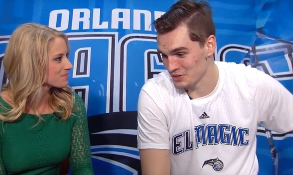 Mario Hezonja i novinarka