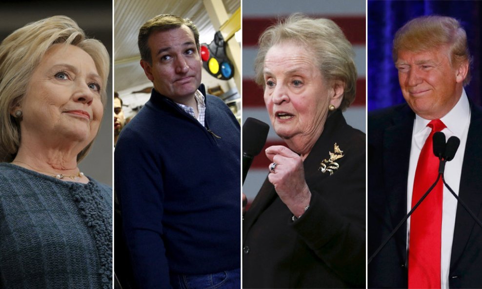 Hillary Clinton, Ted Cruz, Madeleine Albright, Donald Trump