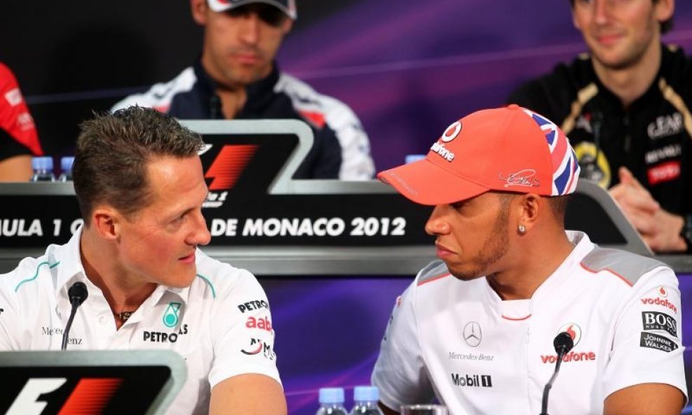 Michael Schumacher i Lewis Hamilton
