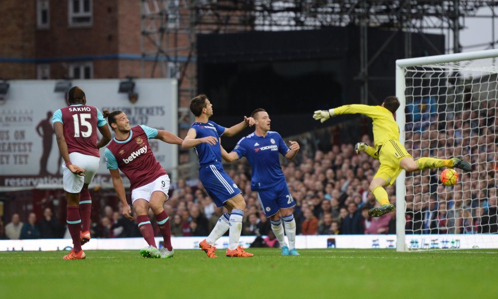 Andy Carroll Asmir Begović West Ham Chelsea