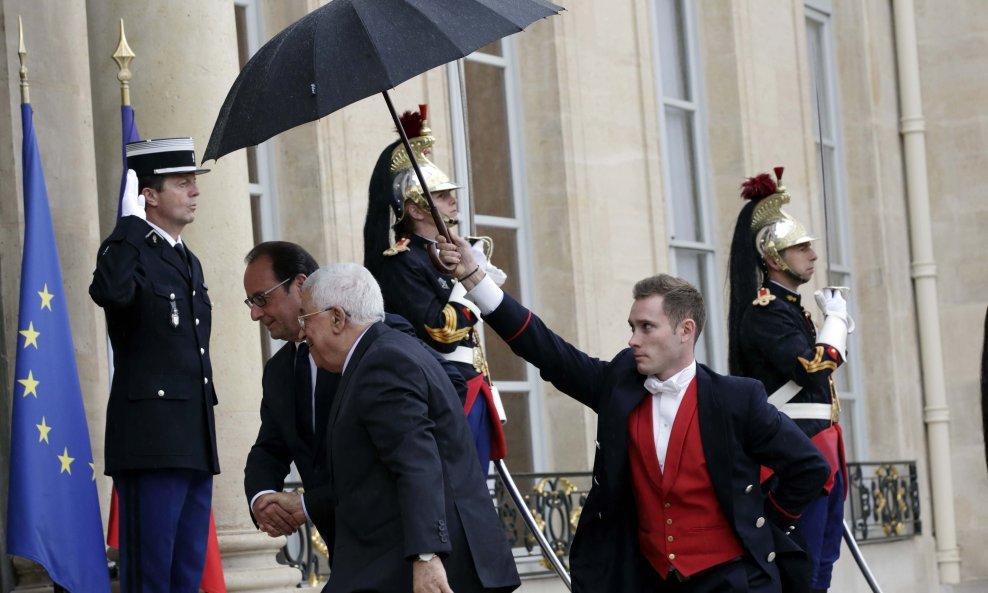 Francois Hollande i Mahmud Abbas