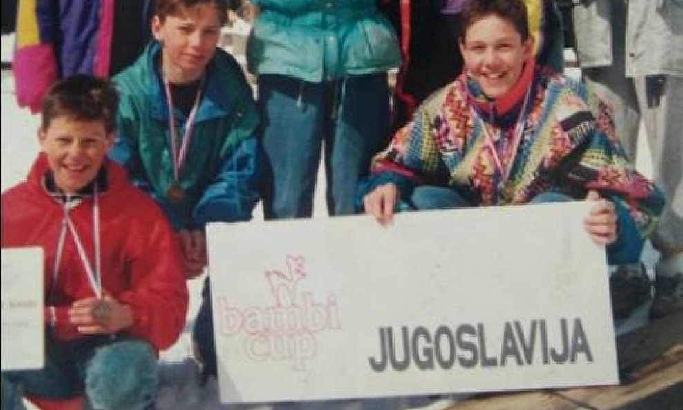 (lijevo) Ivica Kostelić prva medalja