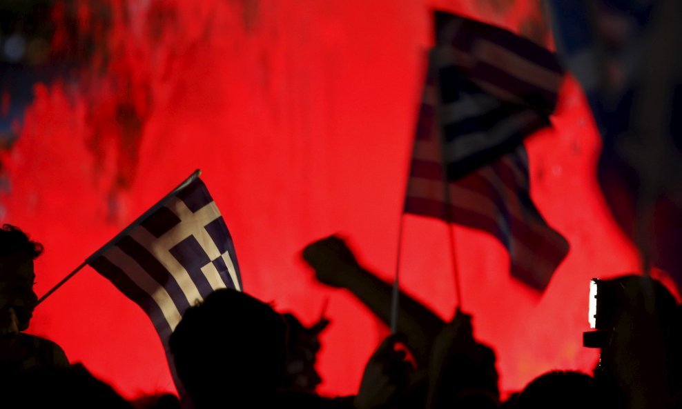 Slavlje pobjednika na referendumu u Grčkoj