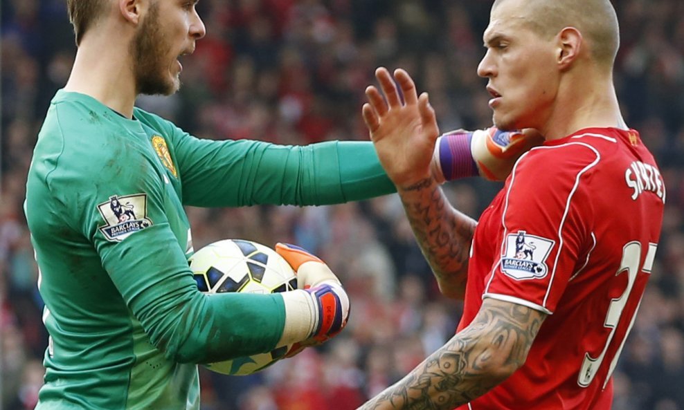 David de Gea Martin Škrtel Liverpool Manchester United