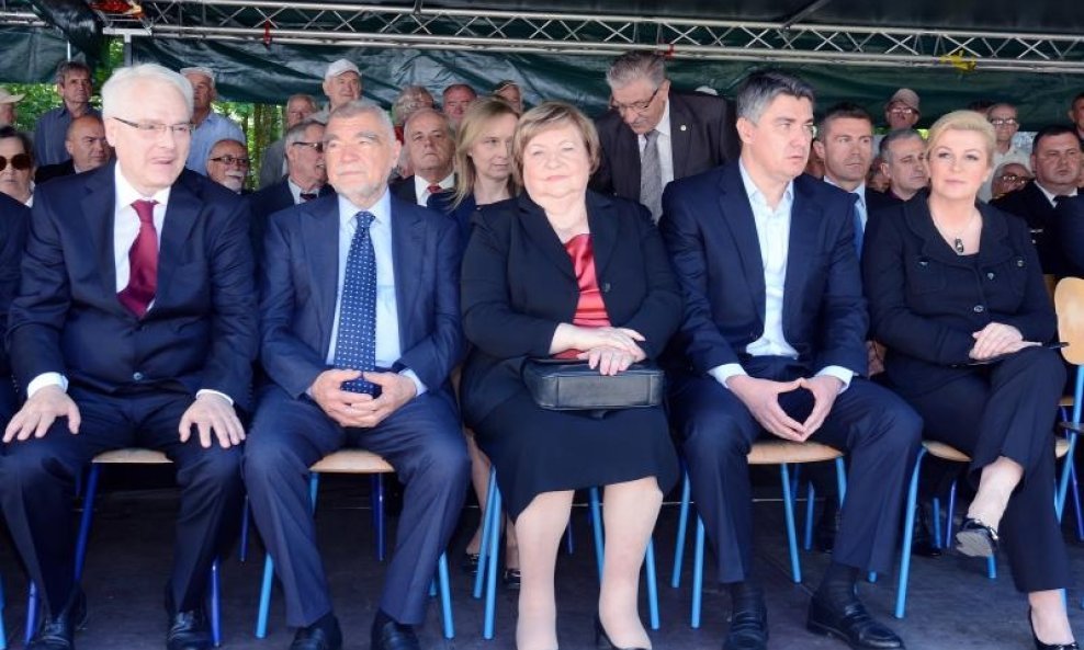 Ivo Josipović, Stjepan Mesić, Dragica Zgrebec, Zoran Milanović, Kolinda Grabar-Kitarović