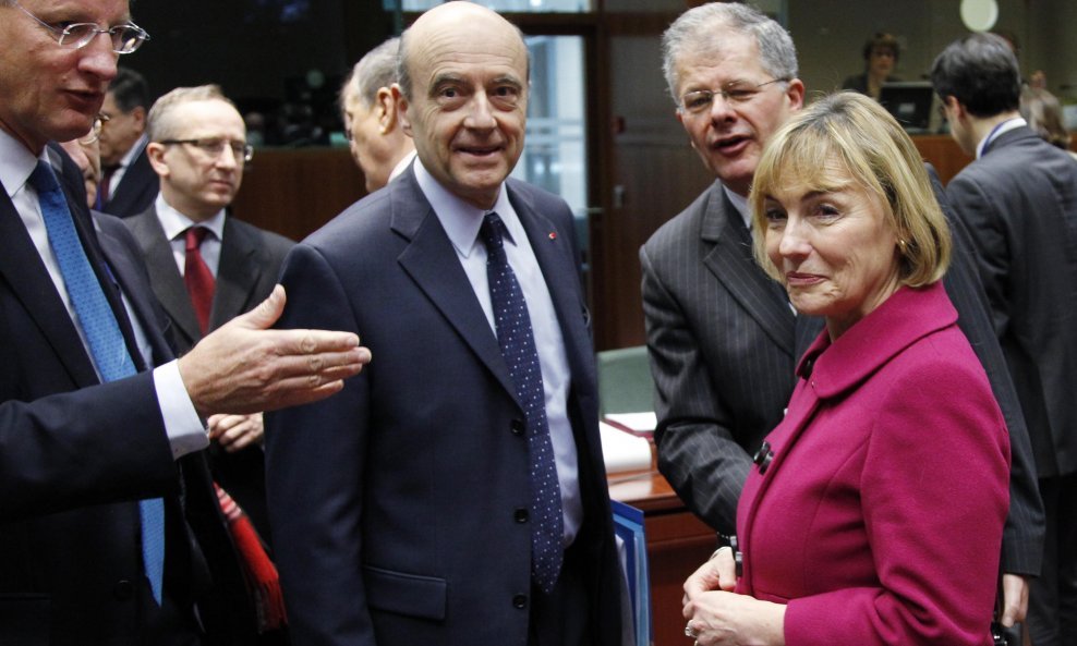 Carl Bildt, Alain Juppe i Vesna Pusić u Bruxellesu