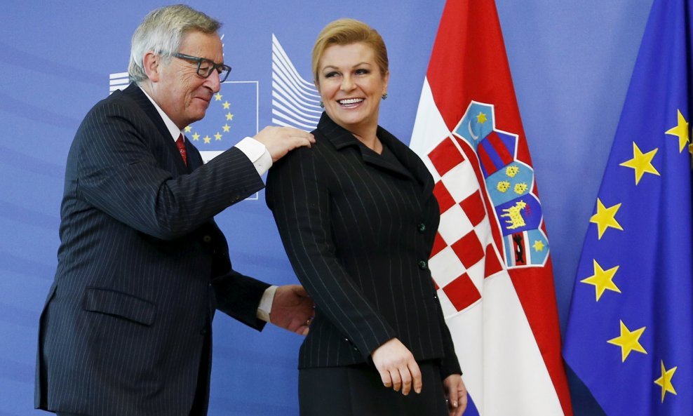 Predsjednik Europske komisije Jean-Claude Juncker i predsjednica Kolinda Grabar Kitarović