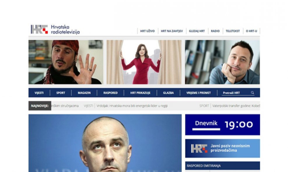 Hrvatska radio televizija web stranica