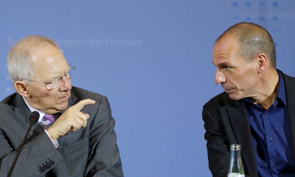 Wolfgang Schaeuble i Janis Varufakis