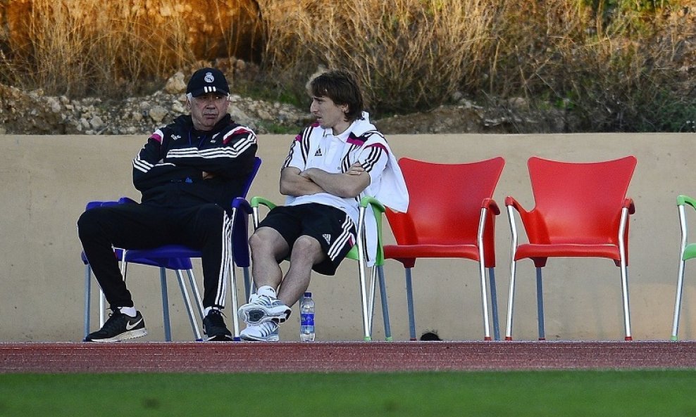 Luka Modrić i Carlo Ancelotti