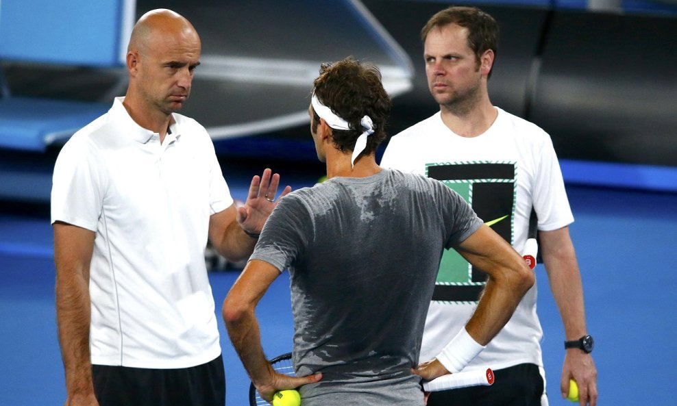 Ivan Ljubičić, Severin Luthi i Roger Federer