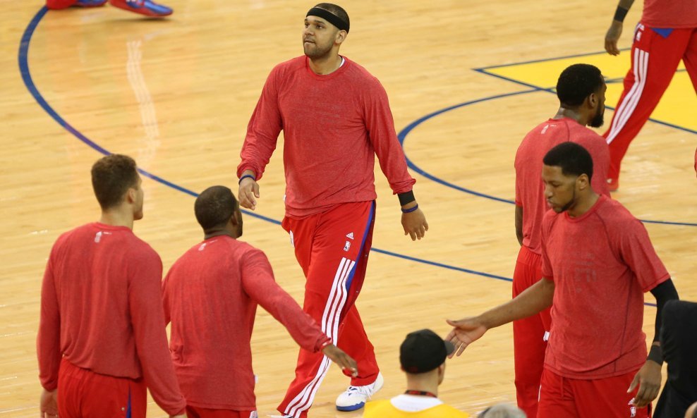 Igrači Los Angeles Clippersa prije utakmice protiv Golden State Warriorsa