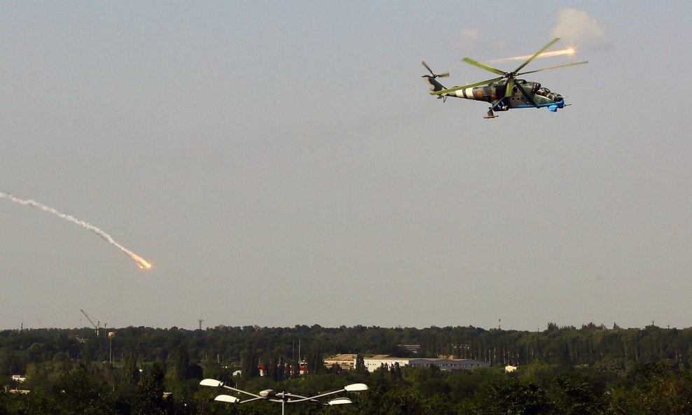 Ukrajina Donjeck helikopter Mi 24