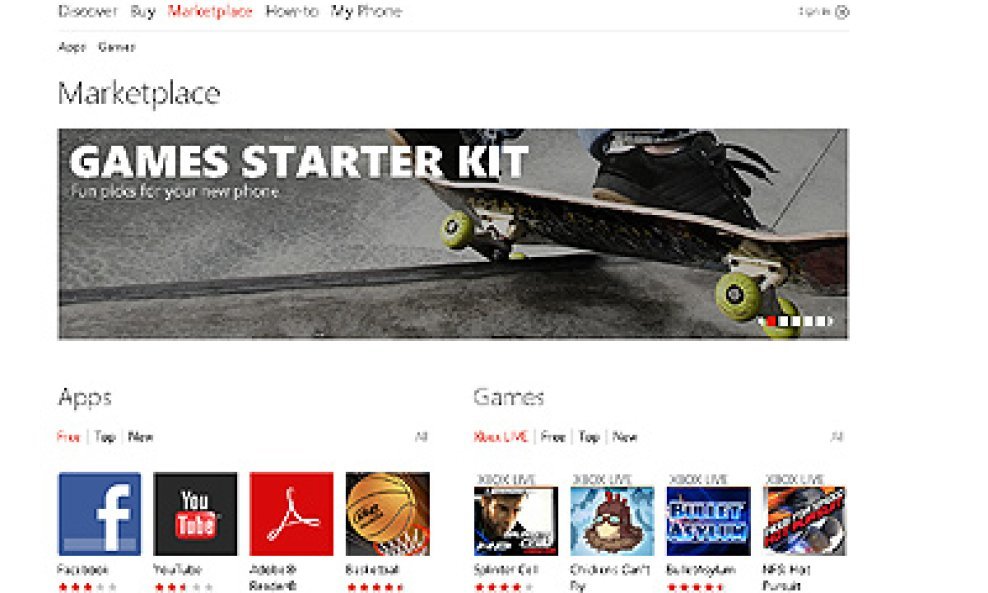 Windows Phone Marketplace