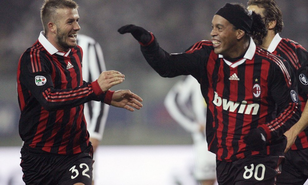 Ronaldinho David Beckham Milan