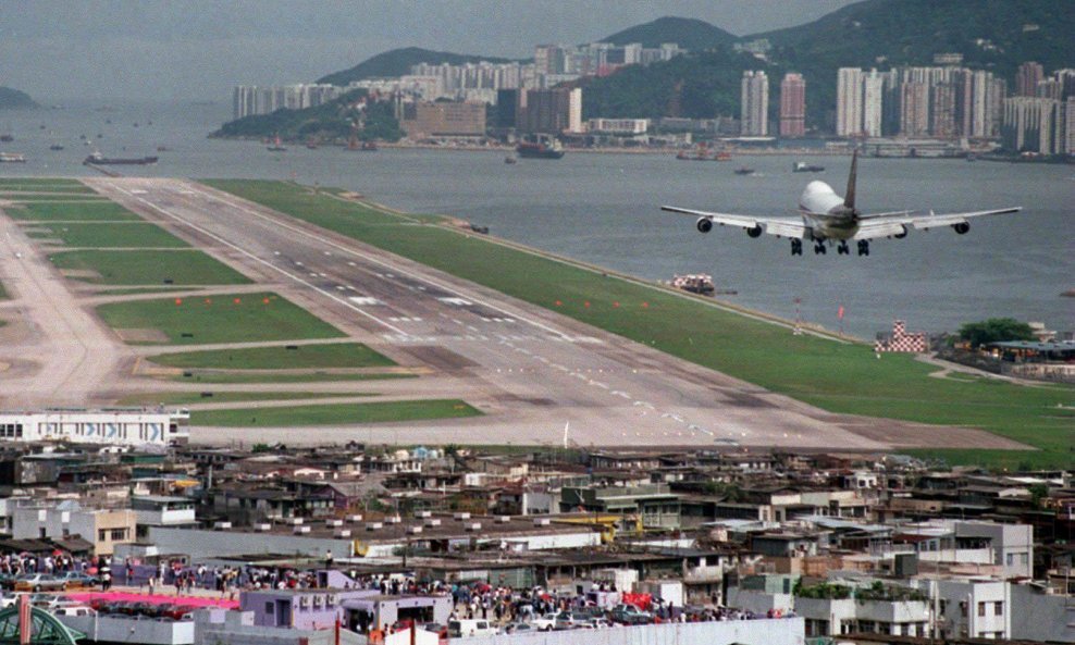 Hong Kong slijetanje avion zrakoplov Cathay