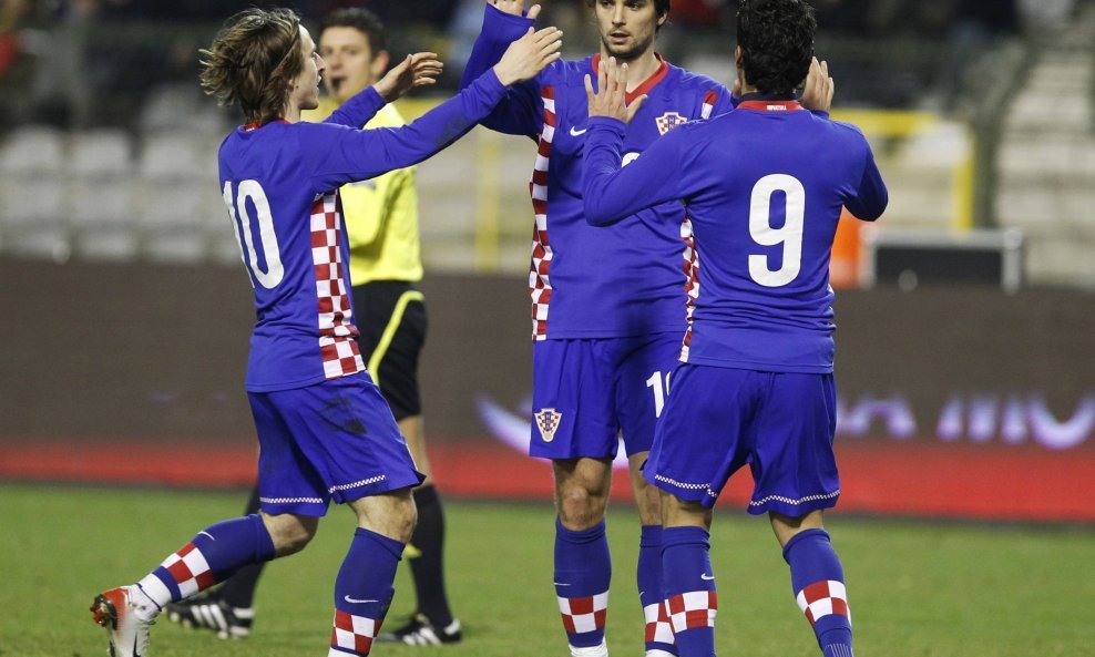 Niko Kranjčar, Eduardo, Luka Modrić, Belgija-Hrvatska 2010