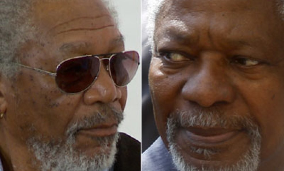 Morgan Freeman i Kofi Annan