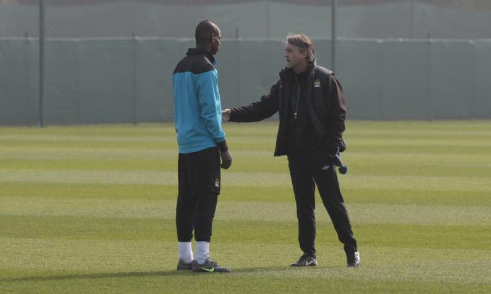 Mario Balotelli i Roberto Mancini